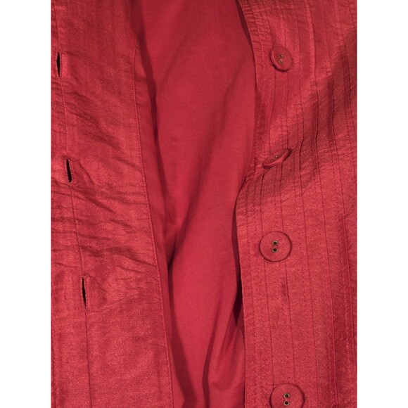 Chicos Pink Lined Detailed Jacket Blazer Buttons & Mandarin Collar, 3.5 / L - Picture 7 of 10